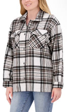 Load image into Gallery viewer, HFX Women’s Plaid Shacket (Brown)
