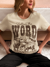 Load image into Gallery viewer, Follow the Word Not the Herd T-Shirt (Tan)
